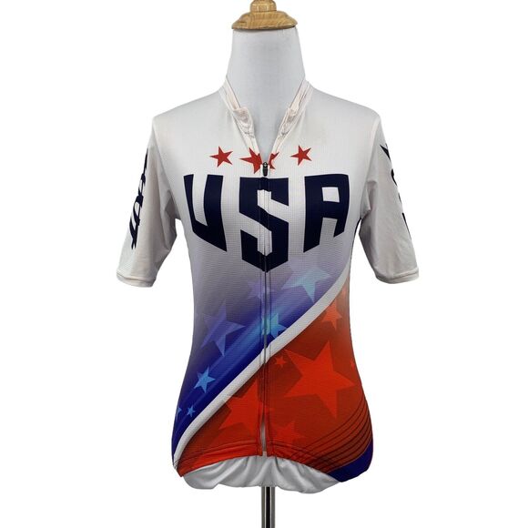 Zoot Cycling Jersey Womens XS Extra Small Full Zip Short Sleeve Team USA Racing - Picture 1 of 10
